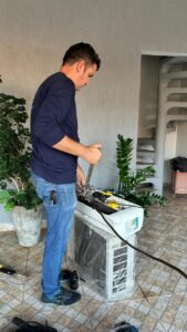 instalacao ar condicionado compressor